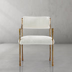 Hand-Forged Metal Retro Copper Iron Frame Dining Chair