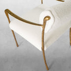 Hand-Forged Metal Retro Copper Iron Frame Dining Chair