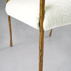 Hand-Forged Metal Retro Copper Iron Frame Dining Chair