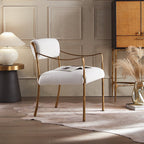 Hand-Forged Metal Retro Copper Iron Frame Armless Dining Chair