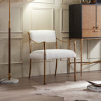 Hand-Forged Metal Retro Copper Iron Frame Armless Dining Chair