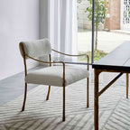 Hand-Forged Metal Retro Copper Iron Frame Dining Chair