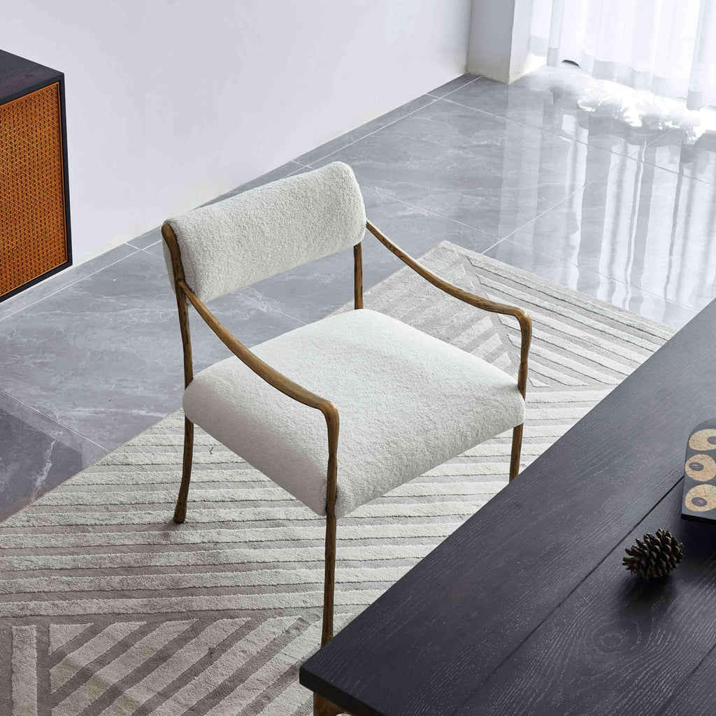 Hand-Forged Metal Retro Copper Iron Frame Dining Chair