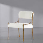 Hand-Forged Metal Retro Copper Iron Frame Armless Dining Chair