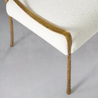 Hand-Forged Metal Retro Copper Iron Frame Armless Dining Chair