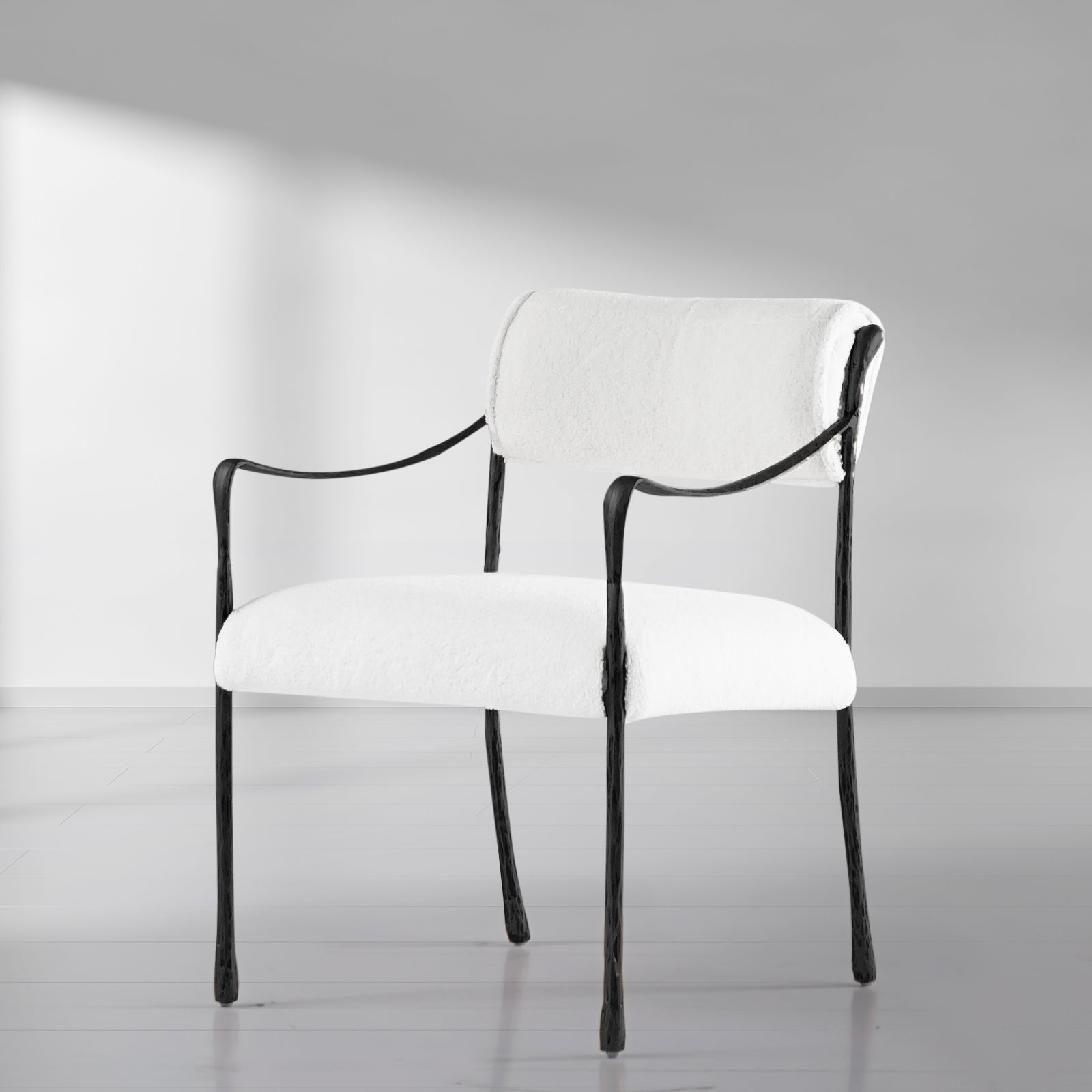 Hand-Forged Metal Retro Copper Iron Frame Dining Chair