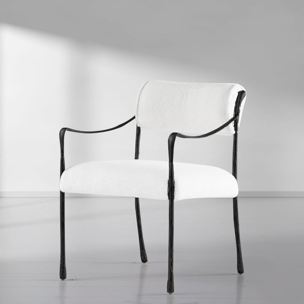 Hand-Forged Metal Retro Copper Iron Frame Dining Chair