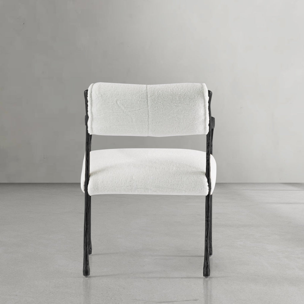 Hand-Forged Metal Retro Copper Iron Frame Dining Chair