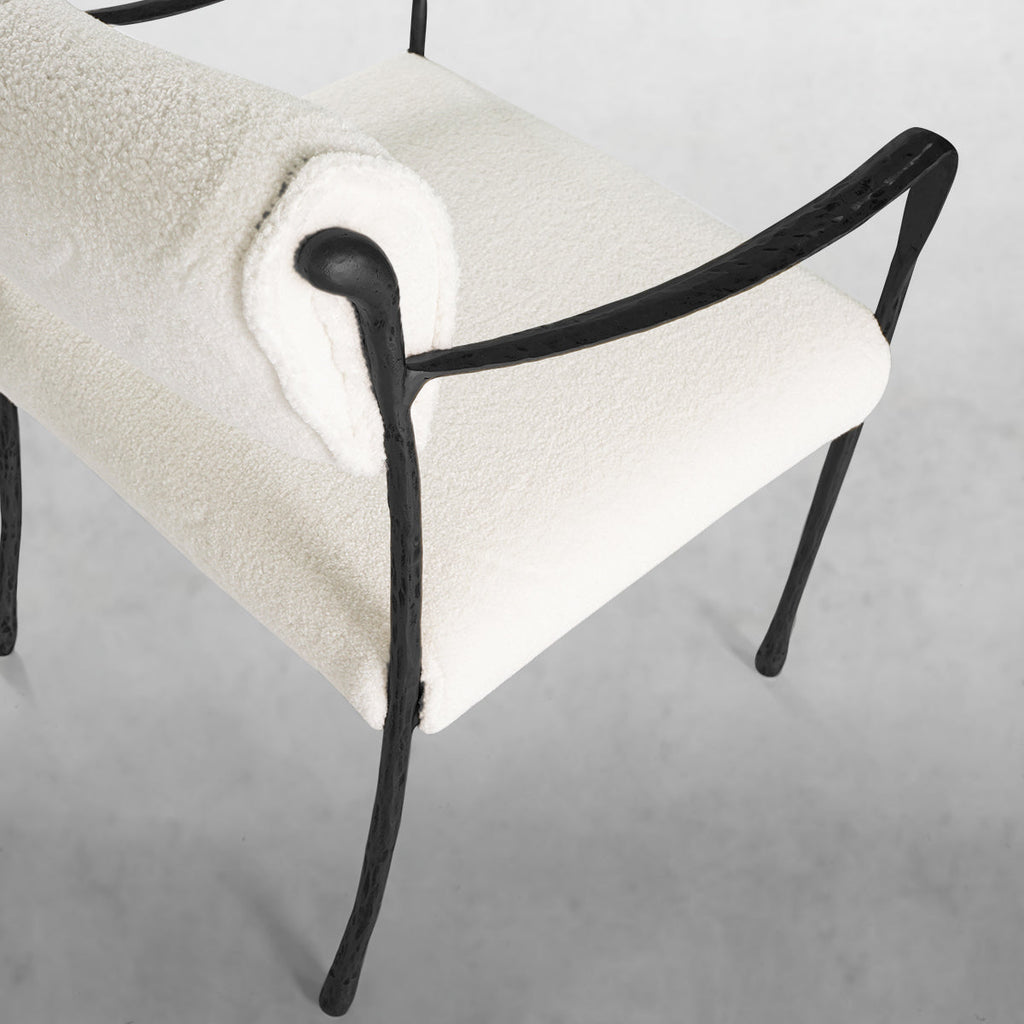 Hand-Forged Metal Retro Copper Iron Frame Dining Chair