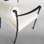 Hand-Forged Metal Retro Copper Iron Frame Dining Chair