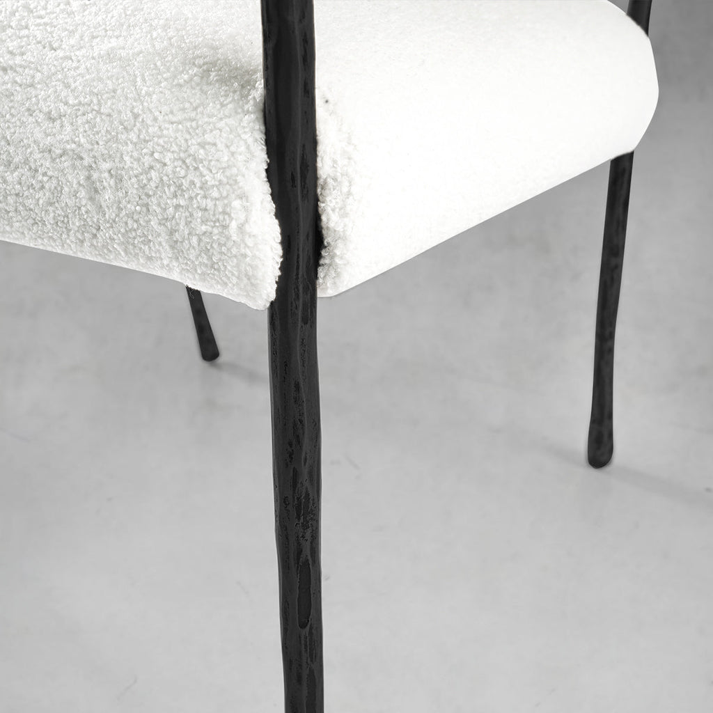 Hand-Forged Metal Retro Copper Iron Frame Dining Chair