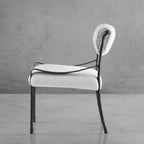 Hand-Forged Metal Retro Copper Iron Frame Armless Dining Chair