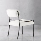 Hand-Forged Metal Retro Copper Iron Frame Armless Dining Chair