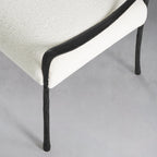 Hand-Forged Metal Retro Copper Iron Frame Armless Dining Chair