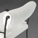 Hand-Forged Metal Retro Copper Iron Frame Armless Dining Chair