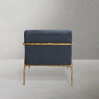 Hand-Forged Metal Retro Silver Iron Frame Track Armchair