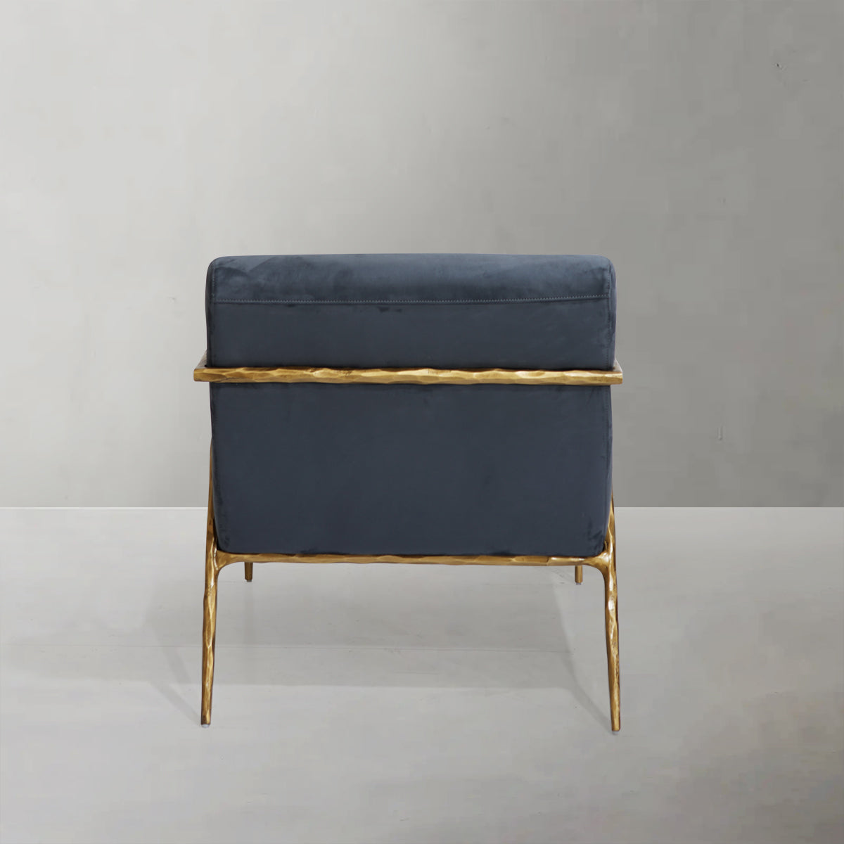 Hand-Forged Metal Retro Silver Iron Frame Track Armchair