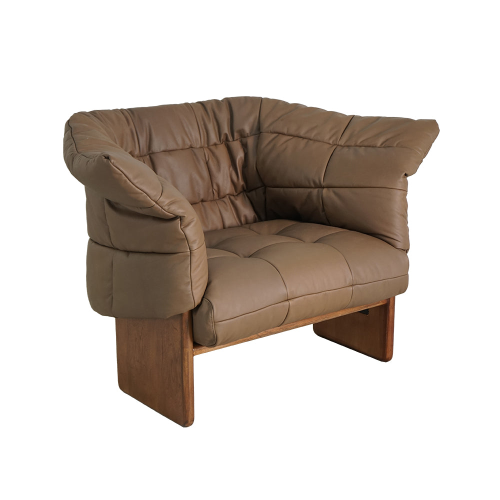 Quilted Leather "Marshmallow" Lounge Chair