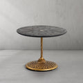 Hand-Forged Metal Wooden Side Table