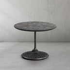 Hand-Forged Metal Wooden Side Table