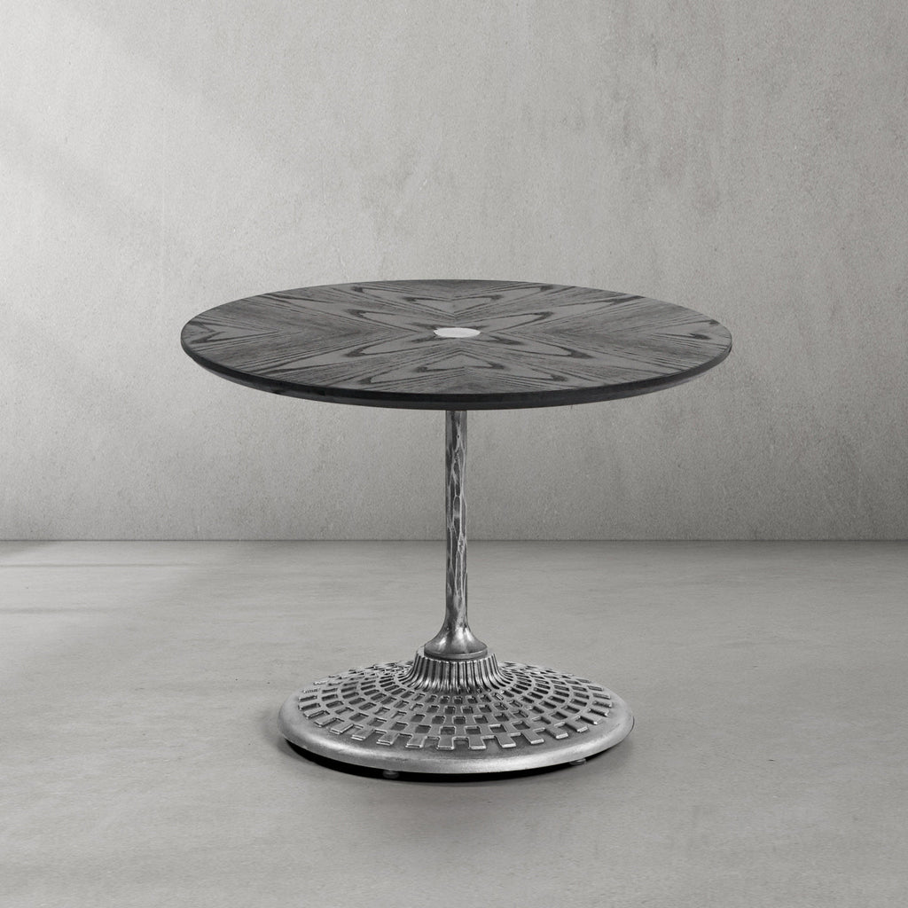Hand-Forged Metal Wooden Side Table