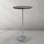 Hand-Forged Metal Wooden Side Table