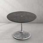 Hand-Forged Metal Wooden Side Table