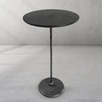 Hand-Forged Metal Wooden Side Table