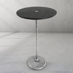 Hand-Forged Metal Wooden Side Table