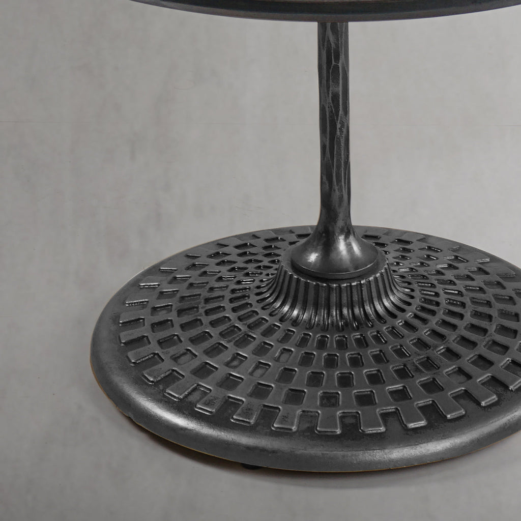 Hand-Forged Metal Wooden Side Table