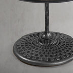 Hand-Forged Metal Wooden Side Table