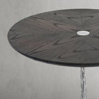 Hand-Forged Metal Wooden Side Table