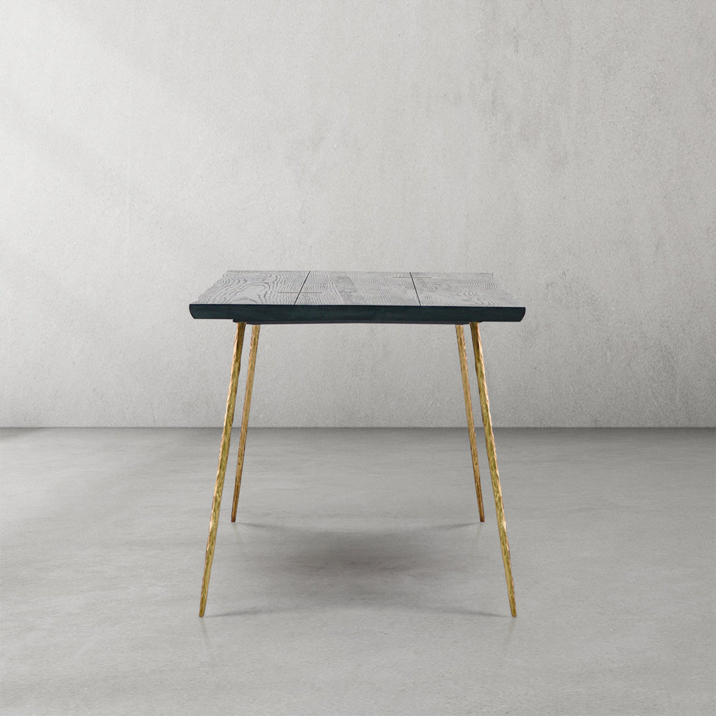 Hand-Forged Metal Vintage Style Metal Frame Dining Table