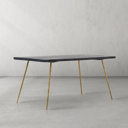 Hand-Forged Metal Vintage Style Metal Frame Dining Table