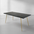 Hand-Forged Metal Vintage Style Metal Frame Dining Table