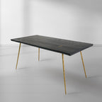 Hand-Forged Metal Vintage Style Metal Frame Dining Table