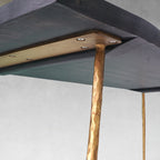 Hand-Forged Metal Vintage Style Metal Frame Dining Table