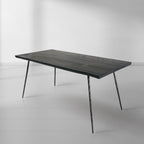 Hand-Forged Metal Vintage Style Metal Frame Dining Table