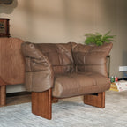 Quilted Leather "Marshmallow" Lounge Chair